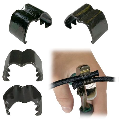 Black Zinc •Bungee Cord Crimp Clips