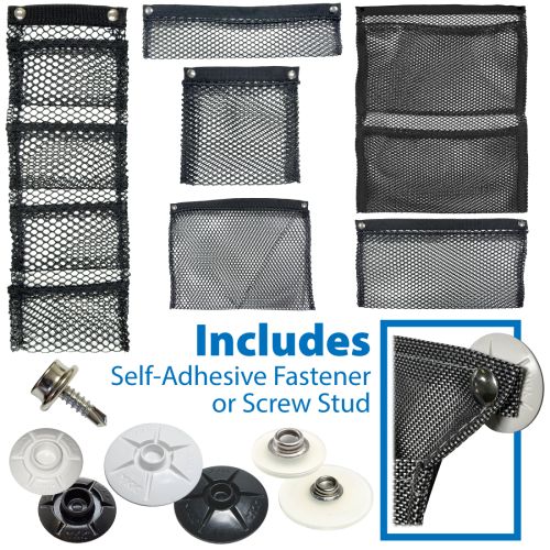 Mesh Pockets with Snap Fasteners