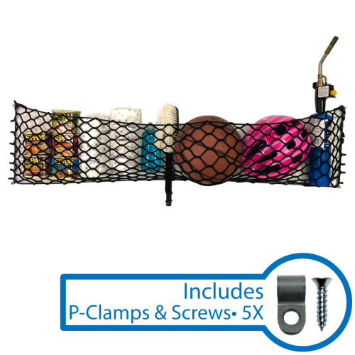 Load Securing Net with Elastic Strap for Optimal Hold DPStore® Trailer Net Mounting Hooks 2 m x 3 m Net with 4 Corner Markings 