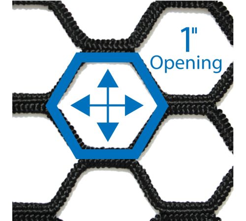 4" • Black Stretch Net • Cut to Length (Sold by Ft.)