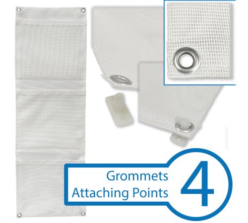 36 in. x 12 in. • Pearl • Get Wet Organizer • With Grommets & Stayput® Fasteners