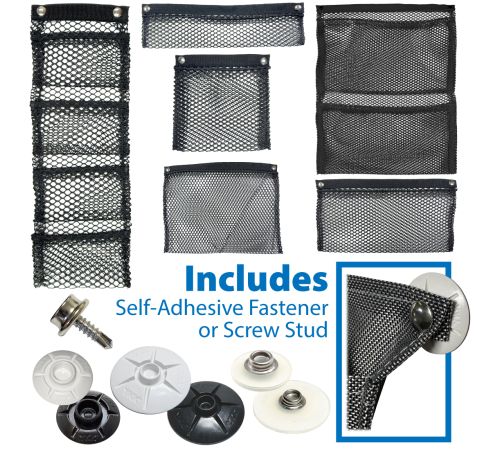 Mesh Pockets with Snap Fasteners